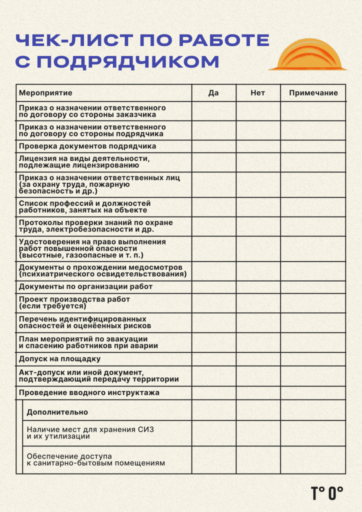 Что сделать, чтобы работа подрядчика была безопасной